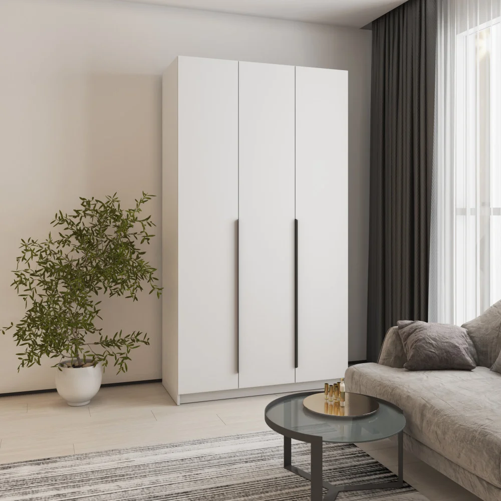 Шафа розпашна тридверна Оскар ДСП BL-B, стандарт 120x52x220 см Кашемір 6