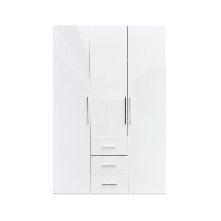 Шафа Магнум 3дв. 3шх. білий глянець 150 см 2