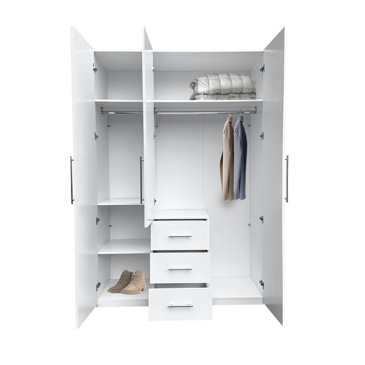 Шафа Магнум 3дв. 3шх. білий глянець 150 см 3