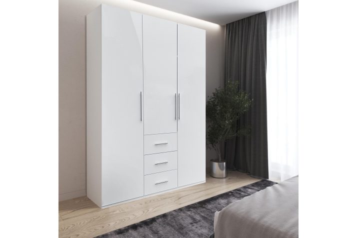 Шафа Магнум 3дв. 3шх. білий глянець 150 см